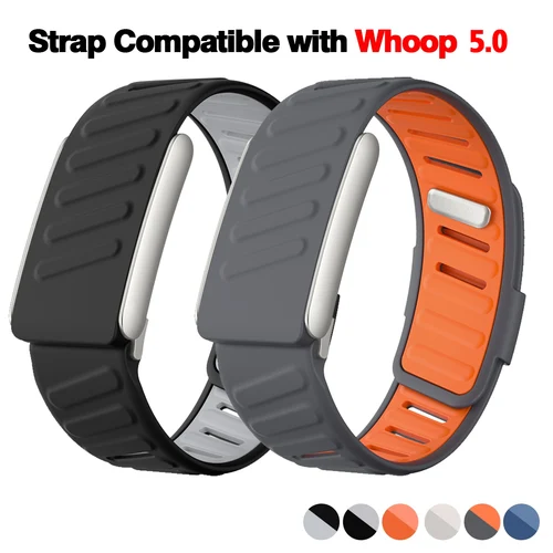 Imagen 1 del producto Nueva pulsera WHOOP SportFlex de silicona suave al tacto correa ajustable impermeable y resistente al sudor, Compatible con 5.0