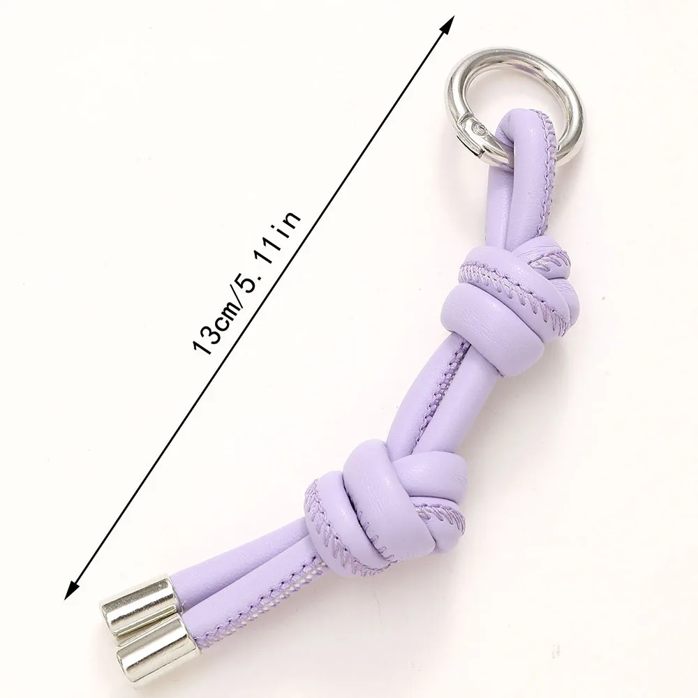 INS Korean Leather Rope Pendant Chain Keychain Woven Rope Bag Pendant Phone Hanging Rope Gift Y2K Jewelry Keychain Accessories