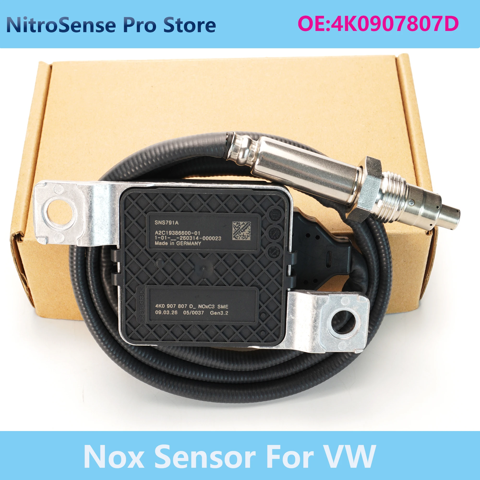 

4K0907807D 4K0 907 807 D Original NEW Nitrogen Oxide Sensor For VW AUDI A6 C8 NOx Sensor