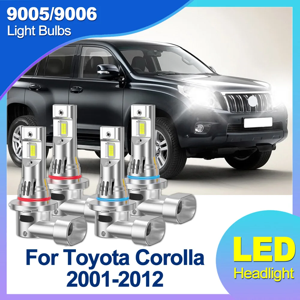 

Для Toyota Corolla 2001-2012 9005/HB3 9006/HB4 Лампы Combo 20000LM 1:1 Реальный размер 6000K Холодный белый 3 минуты Plug-N-Play с вентилятором