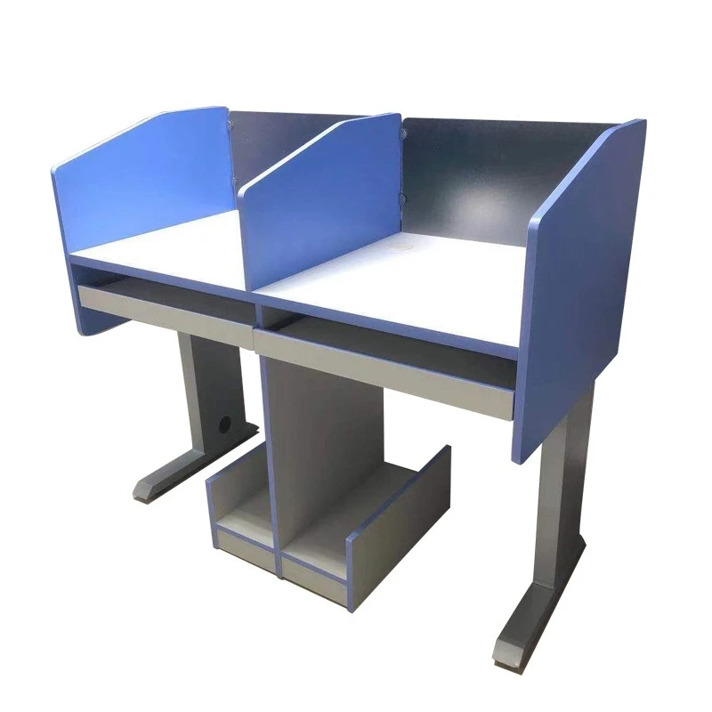 

School examination computer desk computer room double with chassis, partition table, English listening and voice