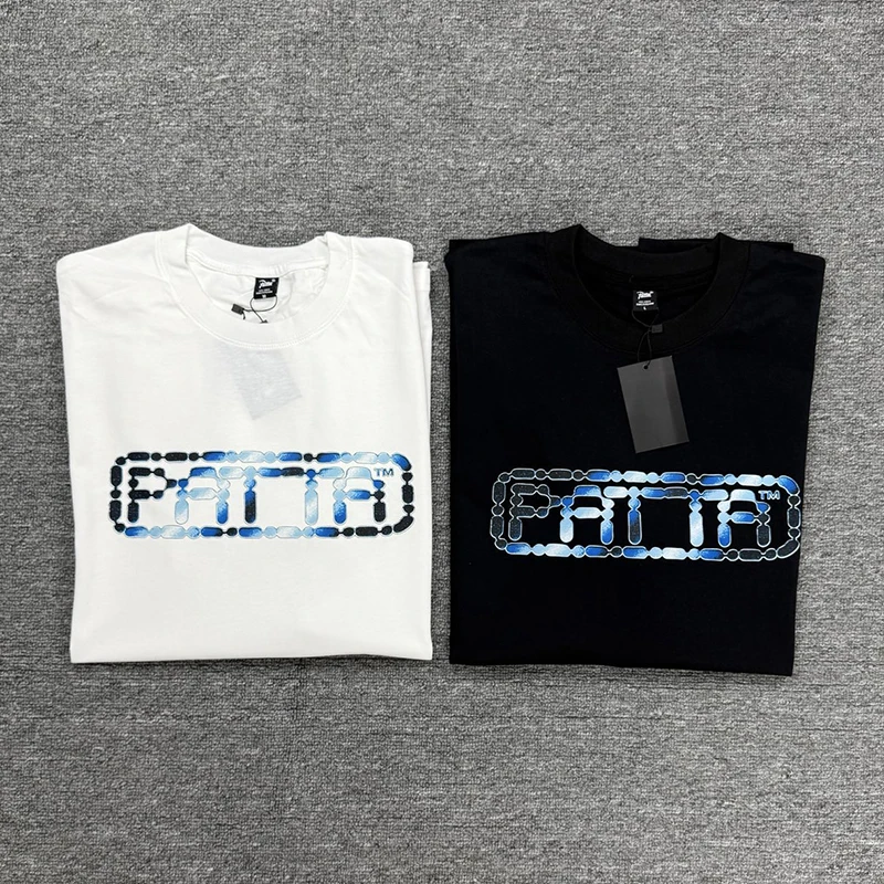 Cartoon Logo Print PATTA Short Sleeve T Shirt 2026 Summer Men Women Loose T-Shirt Tee Tops Real Photo