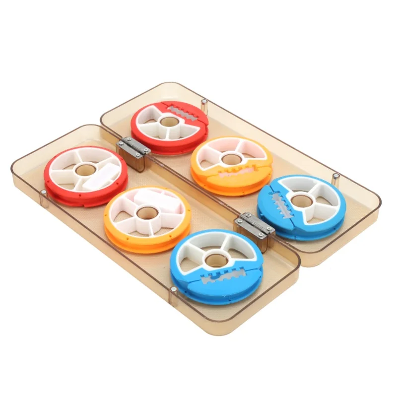 

Silicone Fishing Line Storage Holders 6-Axis Colorful Fishing Line Winding Board Spool