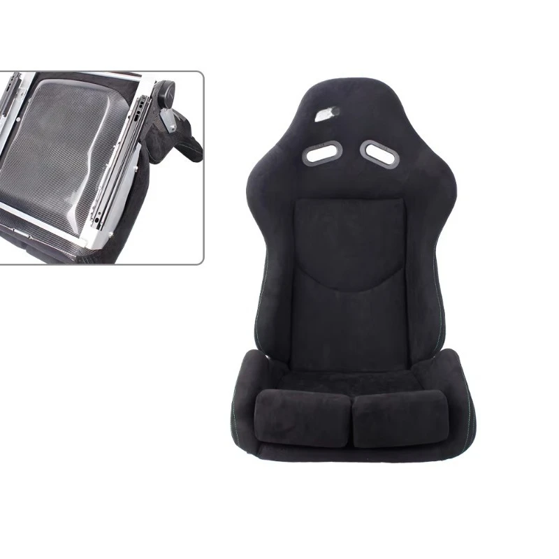 1 Pair Universal Real Carbon Fiber Racing Seat Bracket Adjustable Slider Race Car Seats With Logo