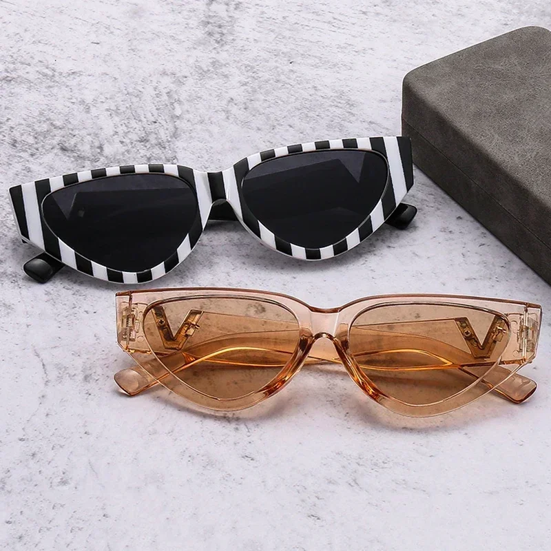 Dropshipping Cat Eyes Fashion Cool Glasses Personality Zebra Print UV400 Cost Effective Unique Sunglasses For Decoration