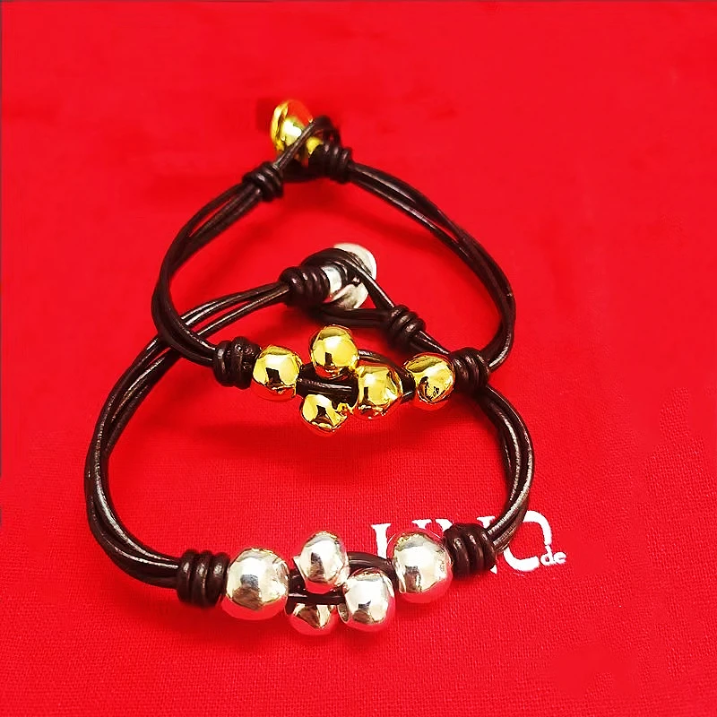 

2022 New Plated Fashion 925 Silver Color Red String Green String Fashion Charm Bead Bracelet Free Wholesale Shipping with Bag