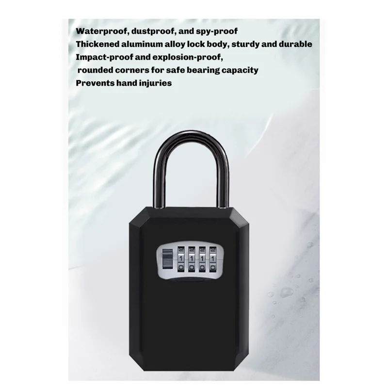 【HOME-TOOLS!】4 Digit Code Box Wall-Mounted Password Key Box No-Drilling Required Decorative Home Use Construction Site Entrance