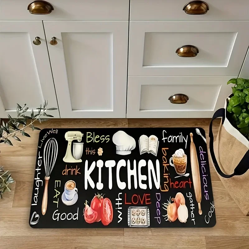 Funny Kitchen Mat for Kitchen Countertop Cute Kitchen Decor Mat for Cooking Area Housewarming Gift