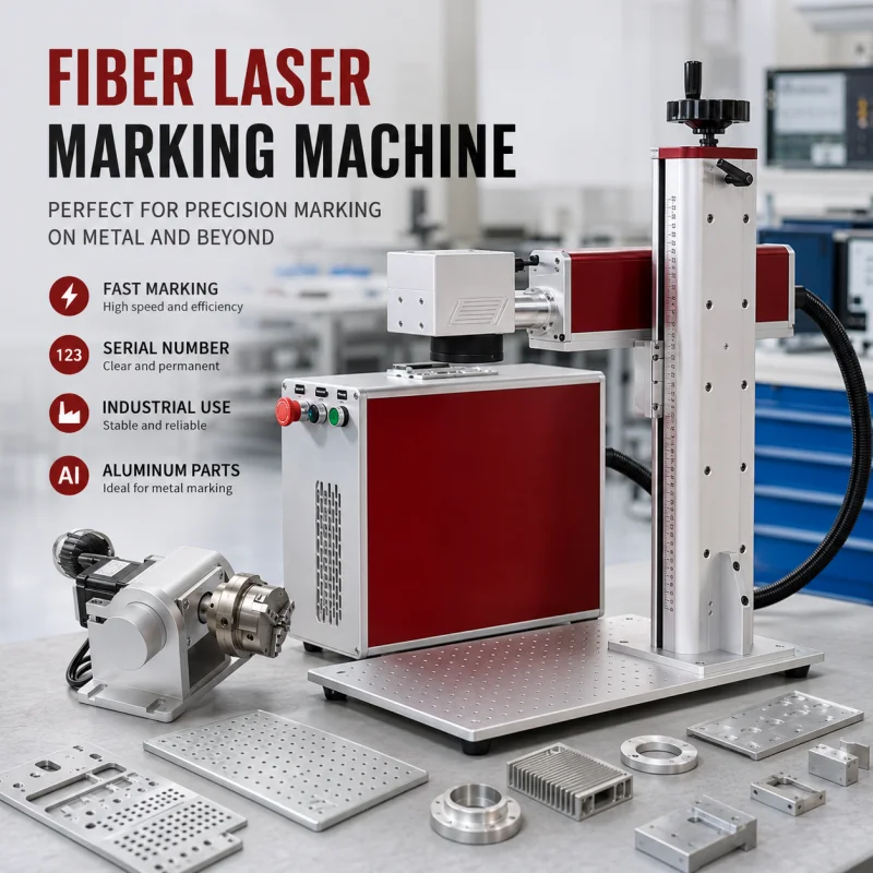 20W 30W 50W 70W 100W Fiber Laser Marking Machine Air Cooling Laser Marking Machine Metal Laser Marker Free Shipping