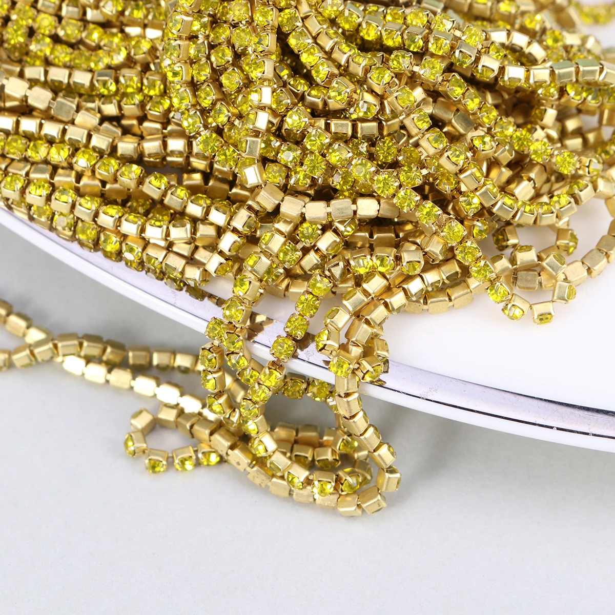 

10m Crystal Rhinestone Chain Diamond Claw Sparkly Trim for Jewelry Dress Clutch Shoes Wedding Party Crystal Chain