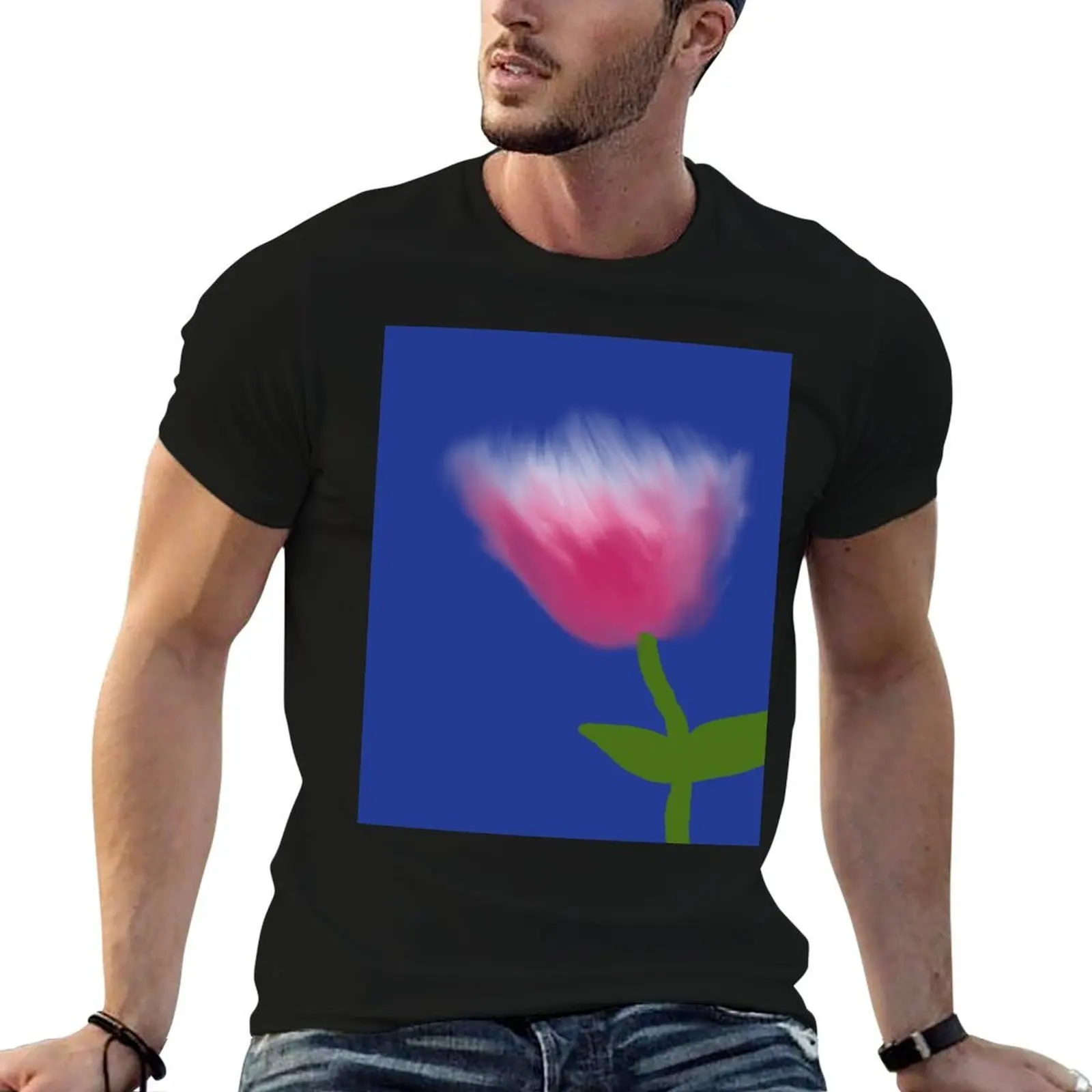 T-shirt à fleurs roses, t-shirt décontracté à porter au quotidien