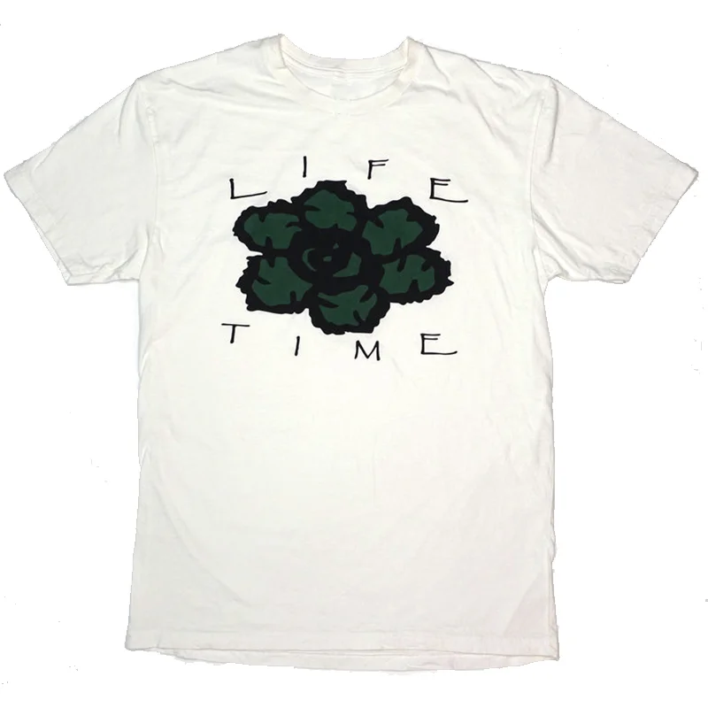 

LIFETIME FLOWER LOGO TOUR American Vintage ort Sve T-irt Cotton Youth Casual Print round Ne Summer Faion T-irt