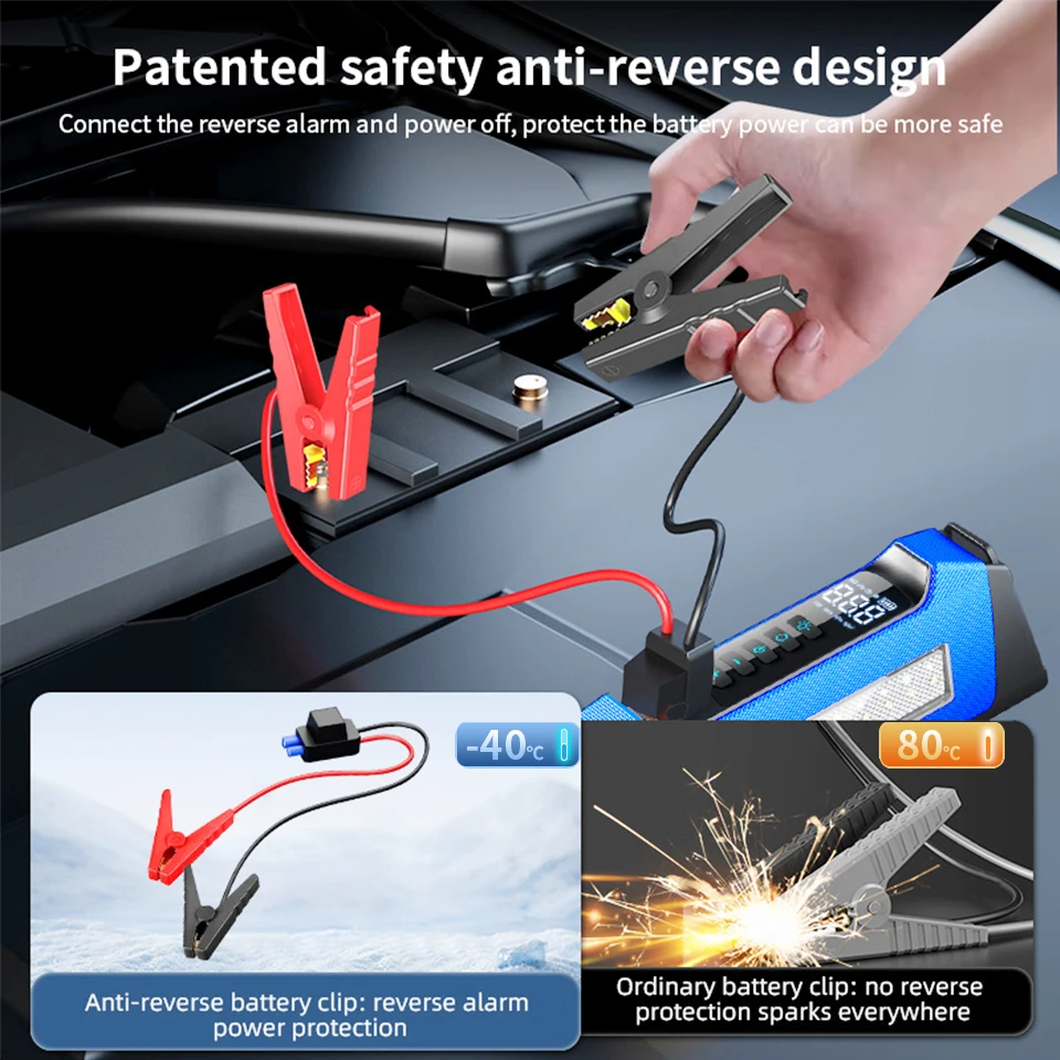 PSOOO 6000A Car Jump Starter 12V Car Battery Starter 100000mAh Portable Power Bank Booster Auto Starting Device Emergency Start