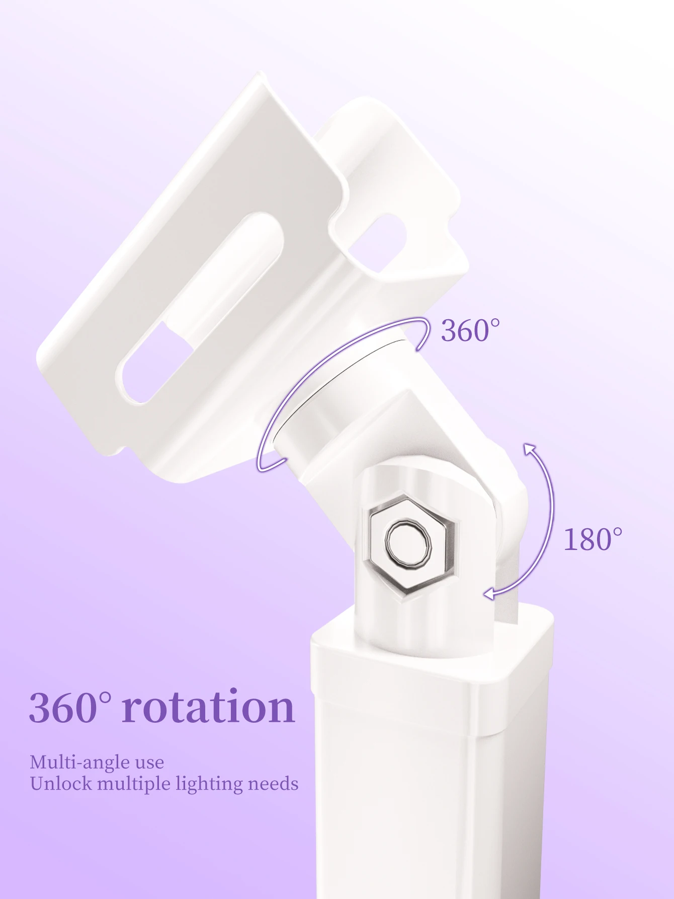 1pc White Mini Rechargeable UV LED Nail Art Lamp with Stand for Gel Nail Quick Drying Manicure Machine UV LED Gel Nail Polish