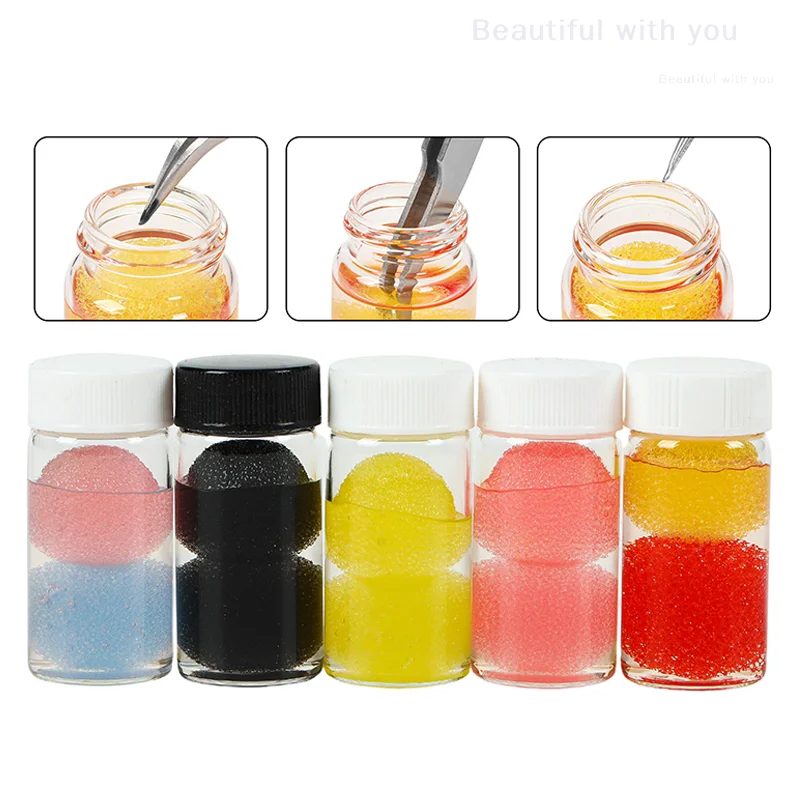 NewTweezers نظافة زجاجة بلاستيكية رمش تمديد الملقط تنظيف الحل الإسفنج رمش مزيل الصمغ الملقط أداة نظيفة