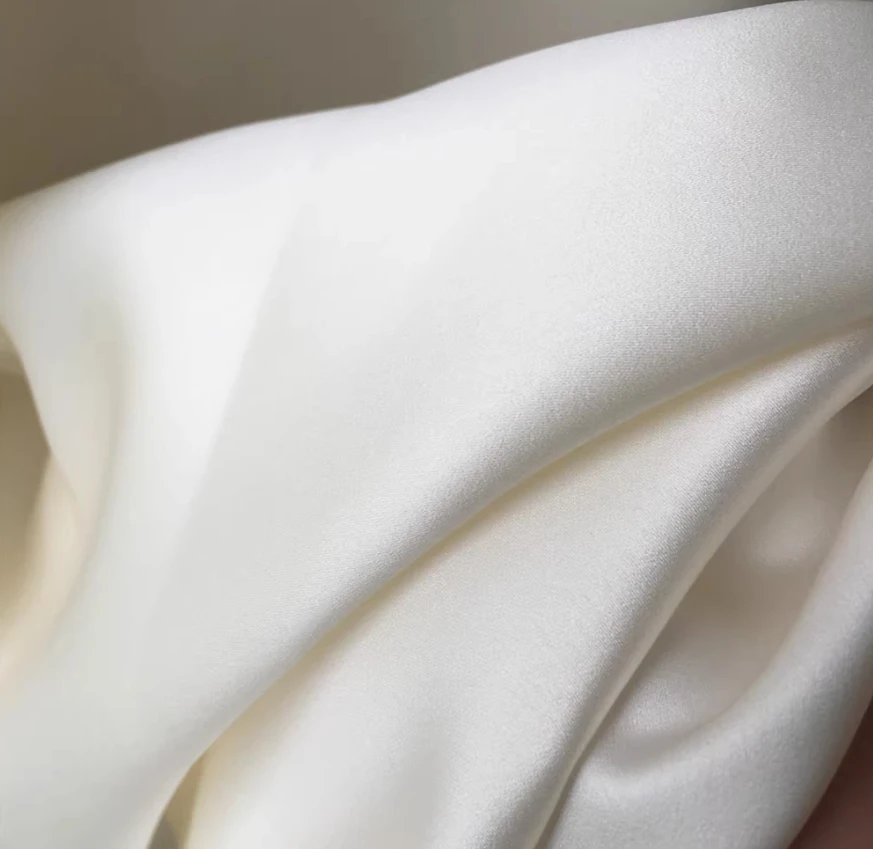 High Quality Soft Glossy Satin Wedding Dress Fabric Silk Satin Fabric for Sewing and Party Decoration RS24043