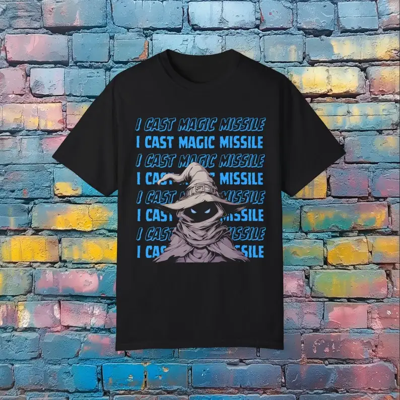 I Cast Magic Missile T-Shirt - Funny Gamer Graphic Tee