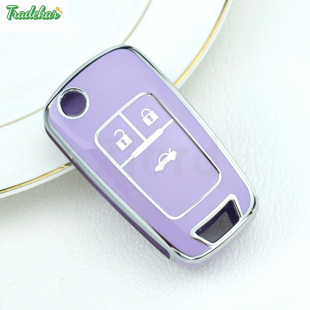 Silver edge 2/3/4/5 Buttons TPU car Key Case  for Chevrolet Cruze Epica Lova Camaro Aveo Malibu Sail Orlando Auto Accessories