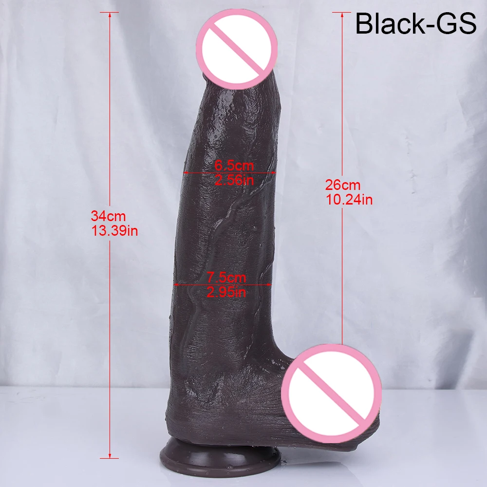 Biggest Silicone Dildo Realistic Black Penis Huge Thrusting Dick Strapon Suction Cup Adult Anal Sex Toys For Woman Masturbation