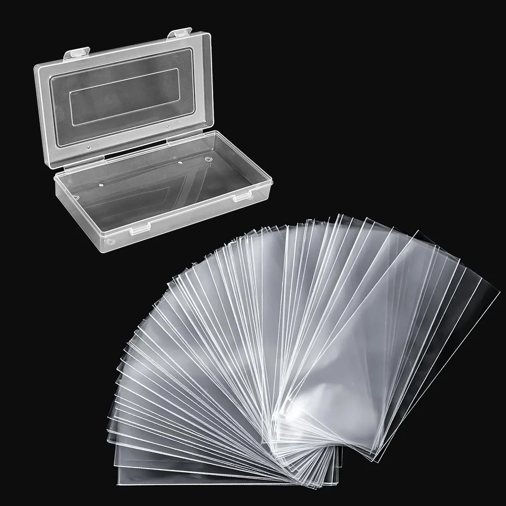 100PCS Clear Banknote Sleeves Paper Money Currency Collection Protector Bags Bill Holders for Souvenir Notes