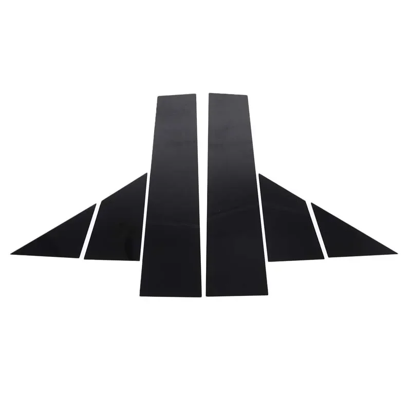 For Fiat 500 2010-2024 PC Glossy black Car Window Center pillar A-pillar Center Pillar Trim Sticker Car Accessories