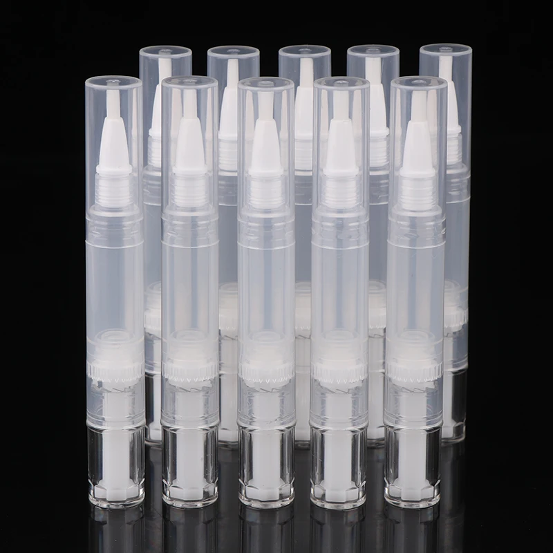 【B】5/10pcs 5ml Nail Oil Pen Empty Refillable Pen Cuticle Oil Pen Brush Tip Eyelash Growth Liquid Nail Polish Cuticle Oil Pen