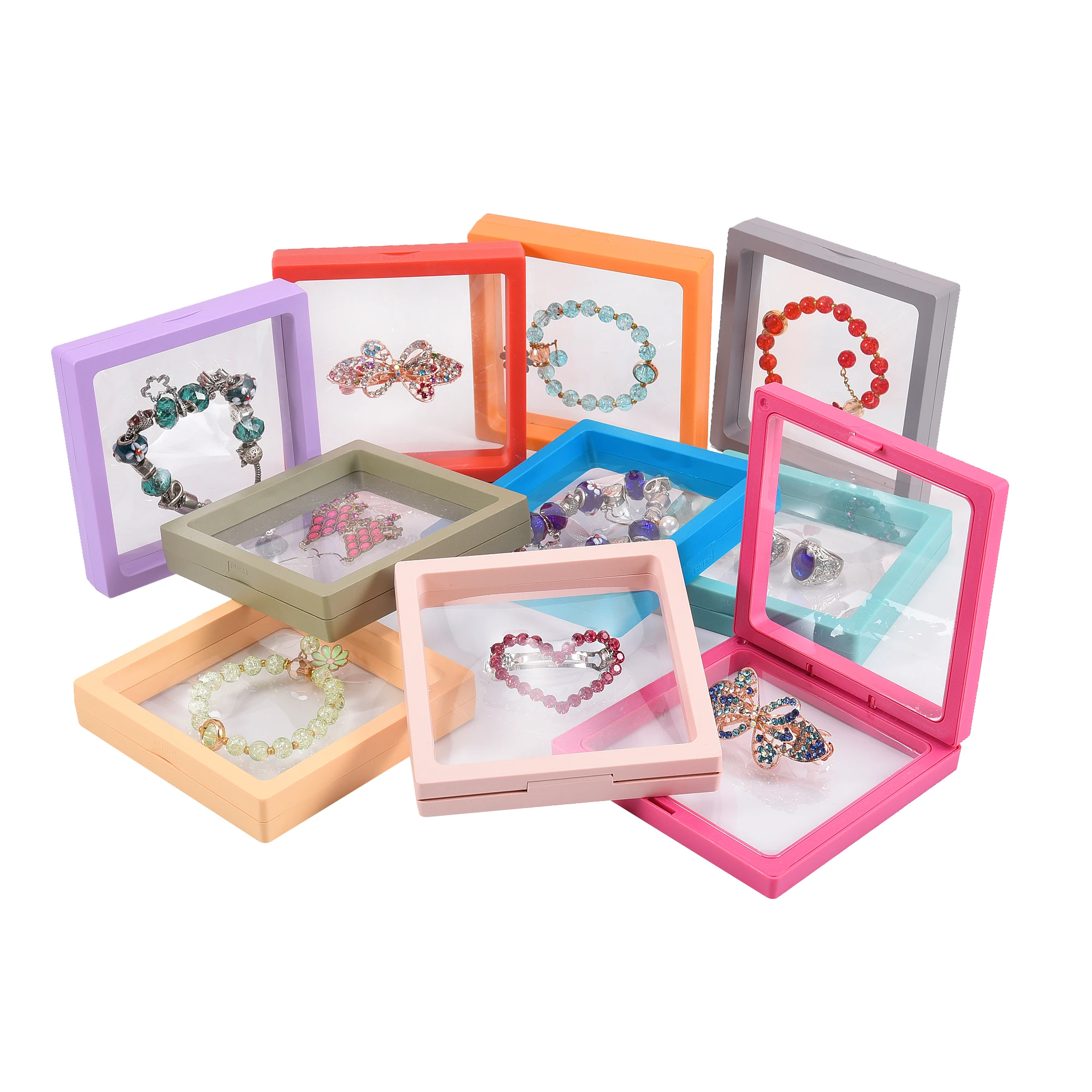 Bulk 3D Floating Frame Jewelry Storage Box Set