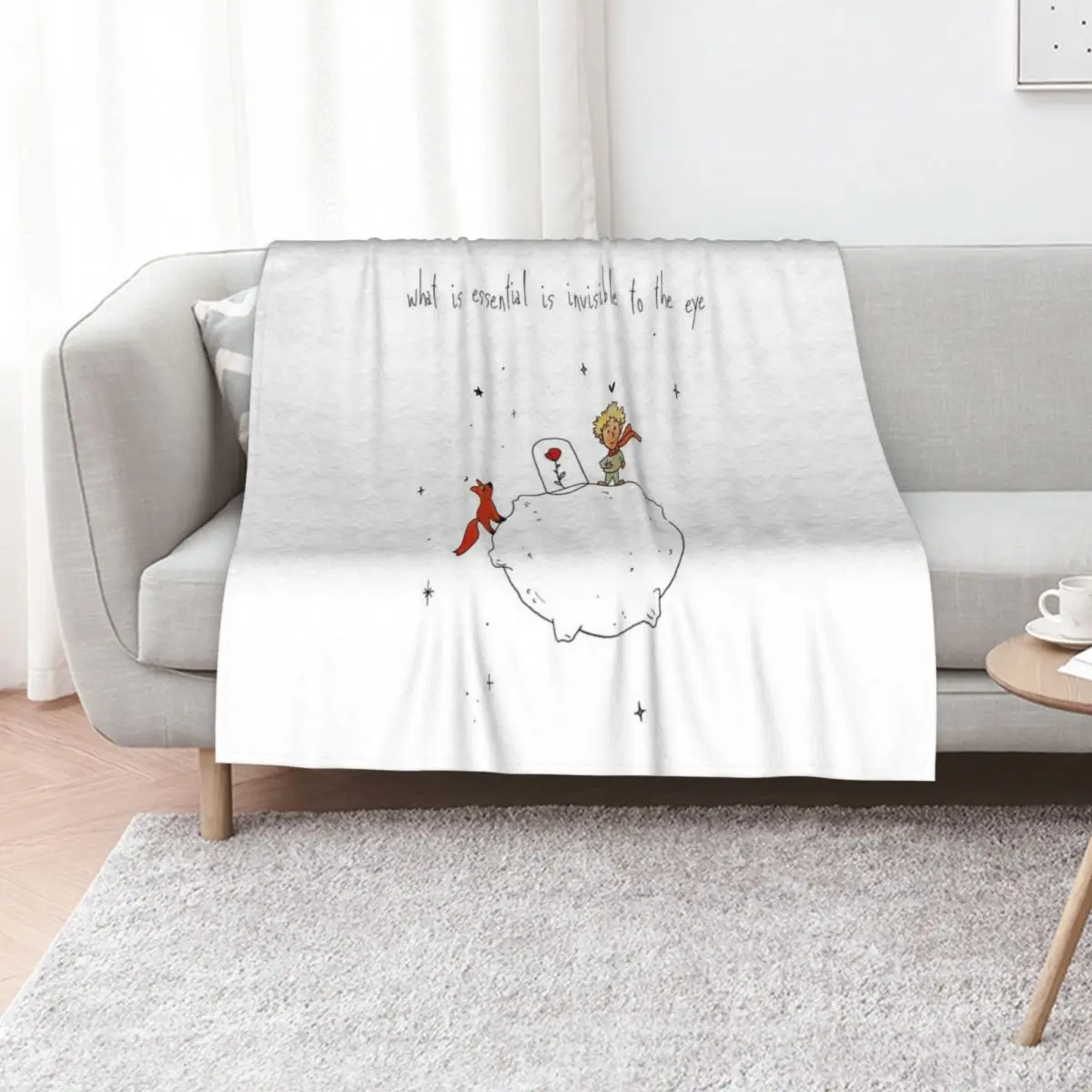 What is essential is invisible to the eye Throw Blanket Flannel Fabric Soft Beds Soft Big Soft Plaid Blankets For Baby Blankets