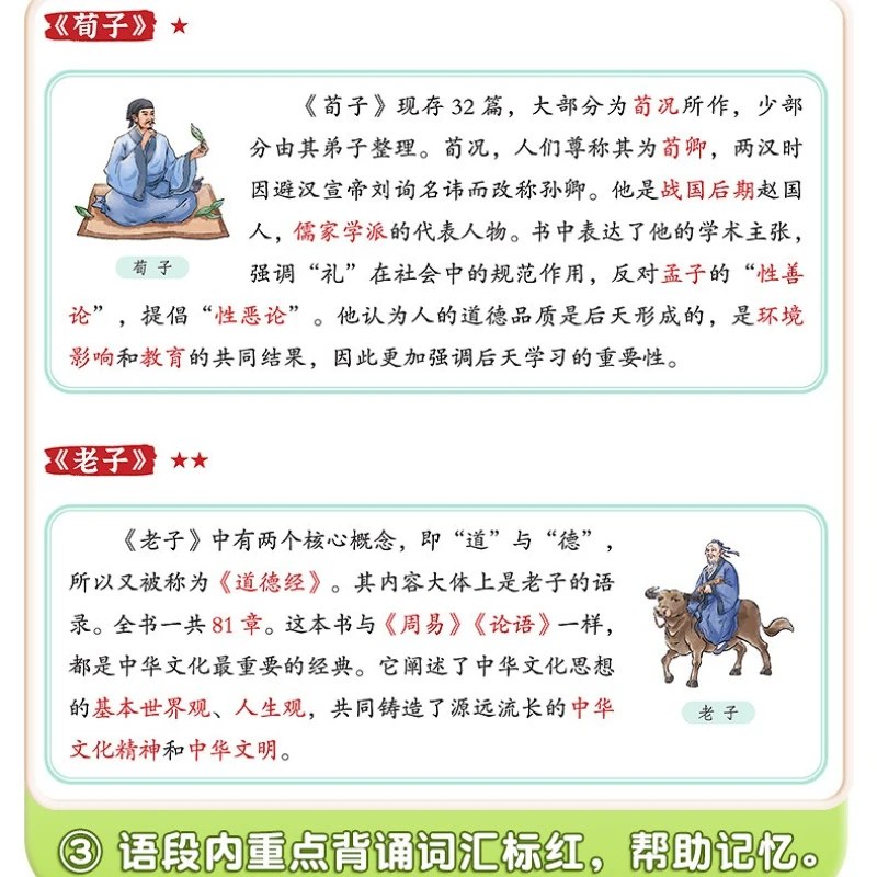 Los estudiantes de secundaria deben memorizar el conocimiento literario y cultural, una enciclopedia moderna de la historia china antigua