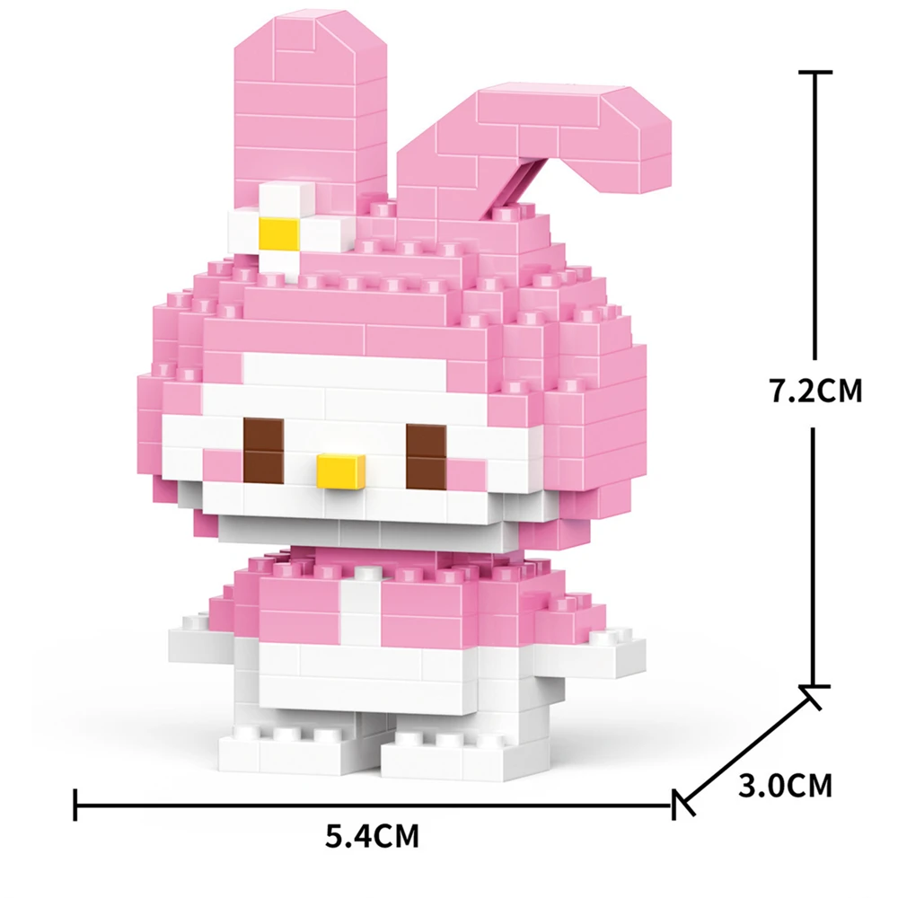 Cartoon Anime Hello Kitty Blokken Kuromi My Melody Cinnamoroll Muis Bouwstenen Pop Speelgoed Kinderen Verjaardagscadeau