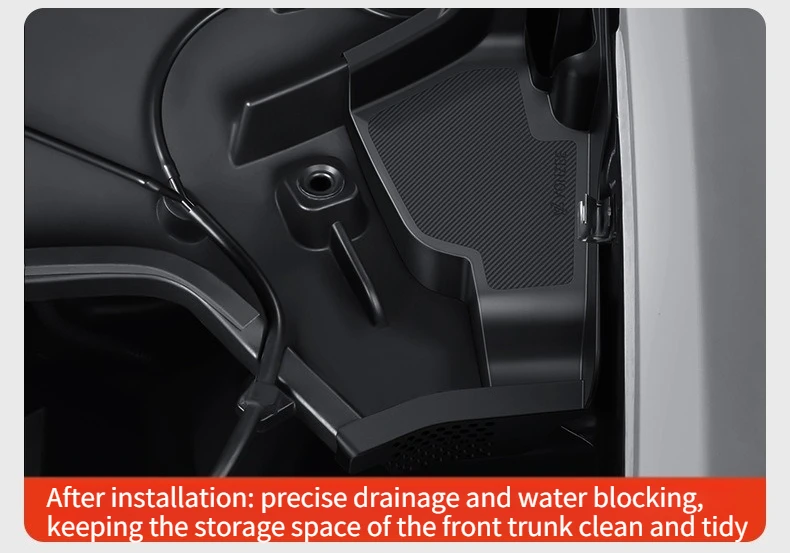 Für Tesla 3/Y/YL Highland Juniper 2026: Vordere Kabinen-Anti-Verstopfungsabdeckung, Wasserkanalabdeckung und Blätterblockierender Frunk-Schmutzfilter – Detail 3