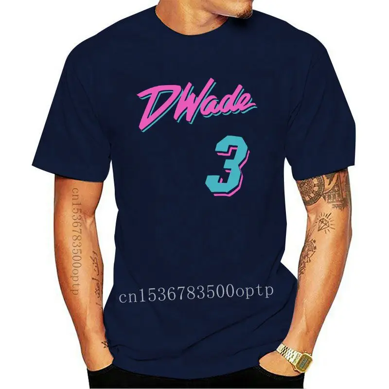 New Printed Men T Shirt Cotton O-Neck tshirts Vice Wade Jersey Script 1 Short-Sleeve Women T-Shirt