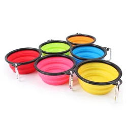 Collapsible Silicone Bowl for Pet, Outdoor Travel, Portable Puppy Food Container, Dog Feeder, Dish Bowl, 350ml