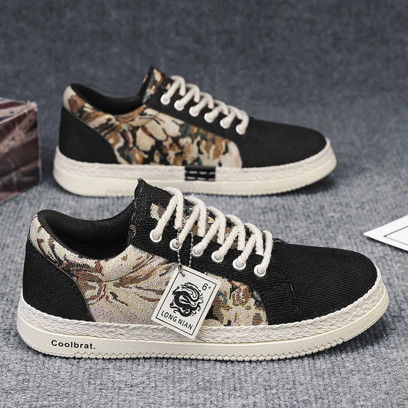 

New Fashion Canvas Shoes for Men Breathable Casual Sports Trendy Versatile Soft Sole Sneakers