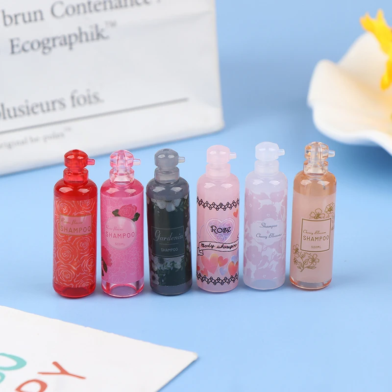 3 pçs/set aleatório casa de bonecas em miniatura shampoo modelo de lavagem 1:12 mini simulação casa de boneca decoração do banheiro suprimentos acessórios