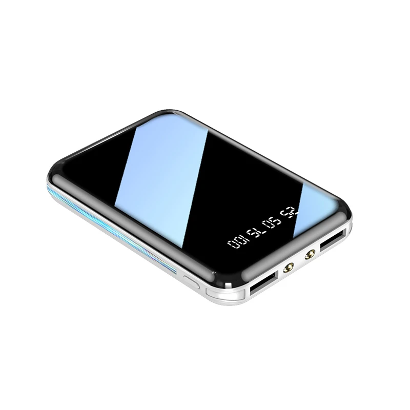 20000 mAh Mini Power Bank Draagbare oplader Spiegelscherm LED Digitale Powerbank Externe batterij voor iPhone Xiaomi Huawei Samsung