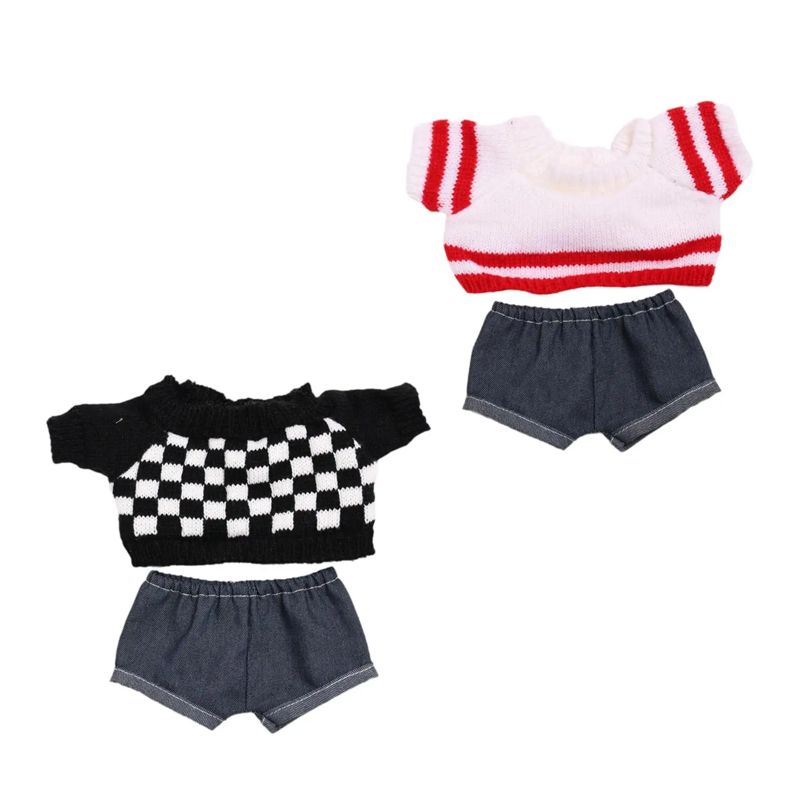 2 Pieces Dolls Sweater and Pants, Casual Outfits, Miniature Clothing for 38cm Dolls Dress up Thanksgiving Gifts