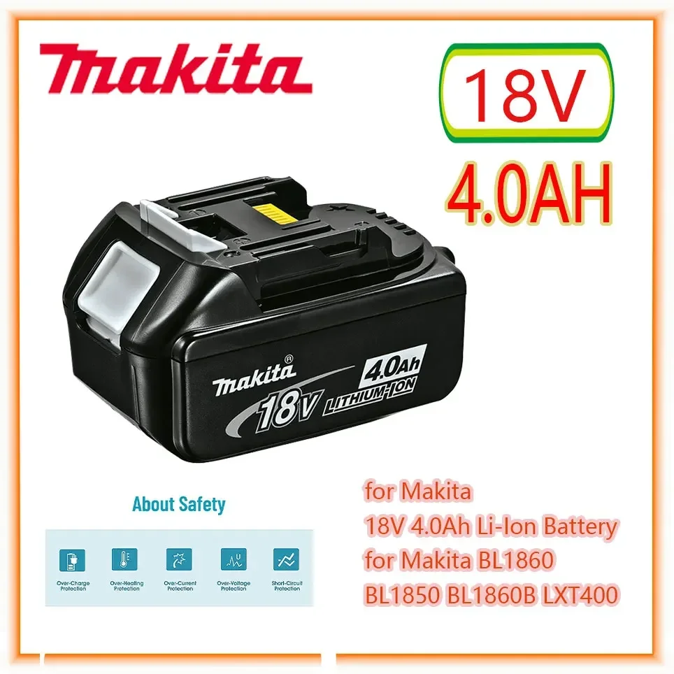 

Makita Original 18V 4.0AH 5.0AH 6.0AH Rechargeable Power Tools Battery with LED Li-ion Replacement LXT BL1860B BL1860 BL1850