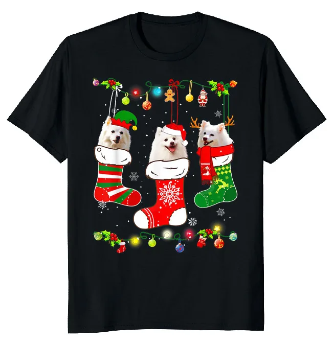 

NEW LIMITED Dog Lover Christmas Sock Funny Novelty Tee M-3XL Fast Shipping