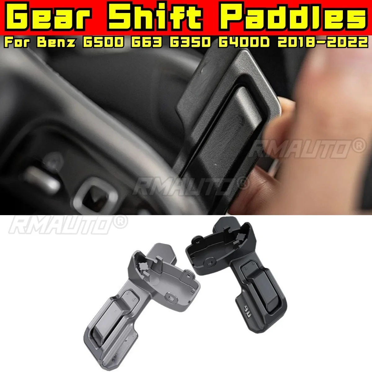 Gear Shift Paddles Car Steering Wheel Shift Paddle Shifter Chin Body Kit For Benz G500 G63 G350 G400D 2018-2022 Car Accessories