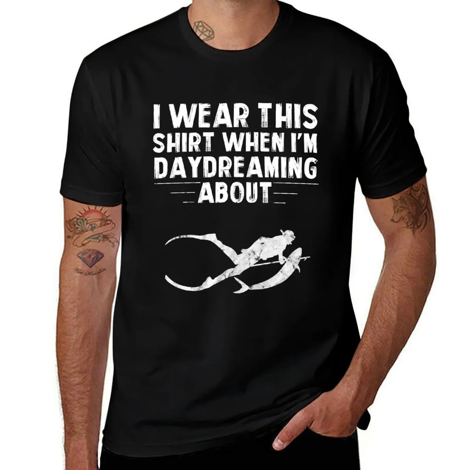 Spearfishing I wear this shirt when I’m daydreaming T-Shirt Functional Casual Short Sleeve Tee T-Shirt