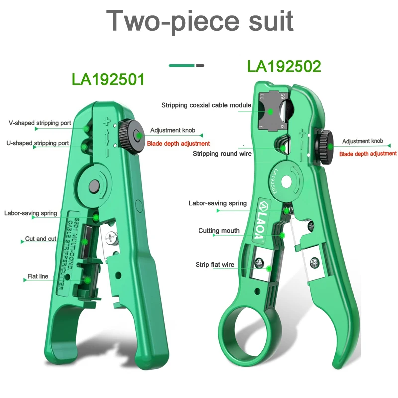 LAOA Functional wire stripper, adjustable cable, cable wire stripper, network wire stripper