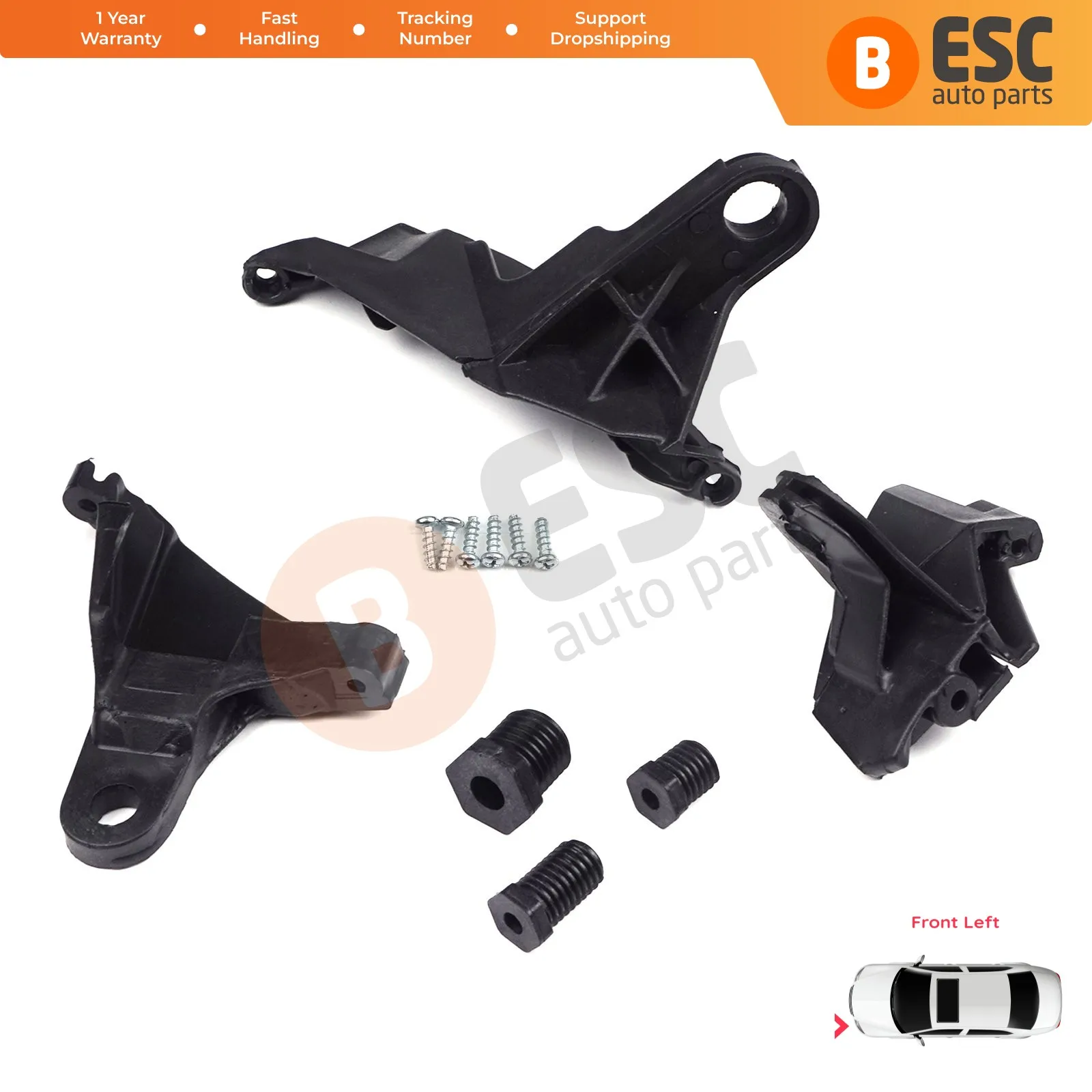 Esc ehl18 farol suportes titular tabs reparação conjunto do lado esquerdo a2118201314 para mercedes classe e w211 s211 2002 2009