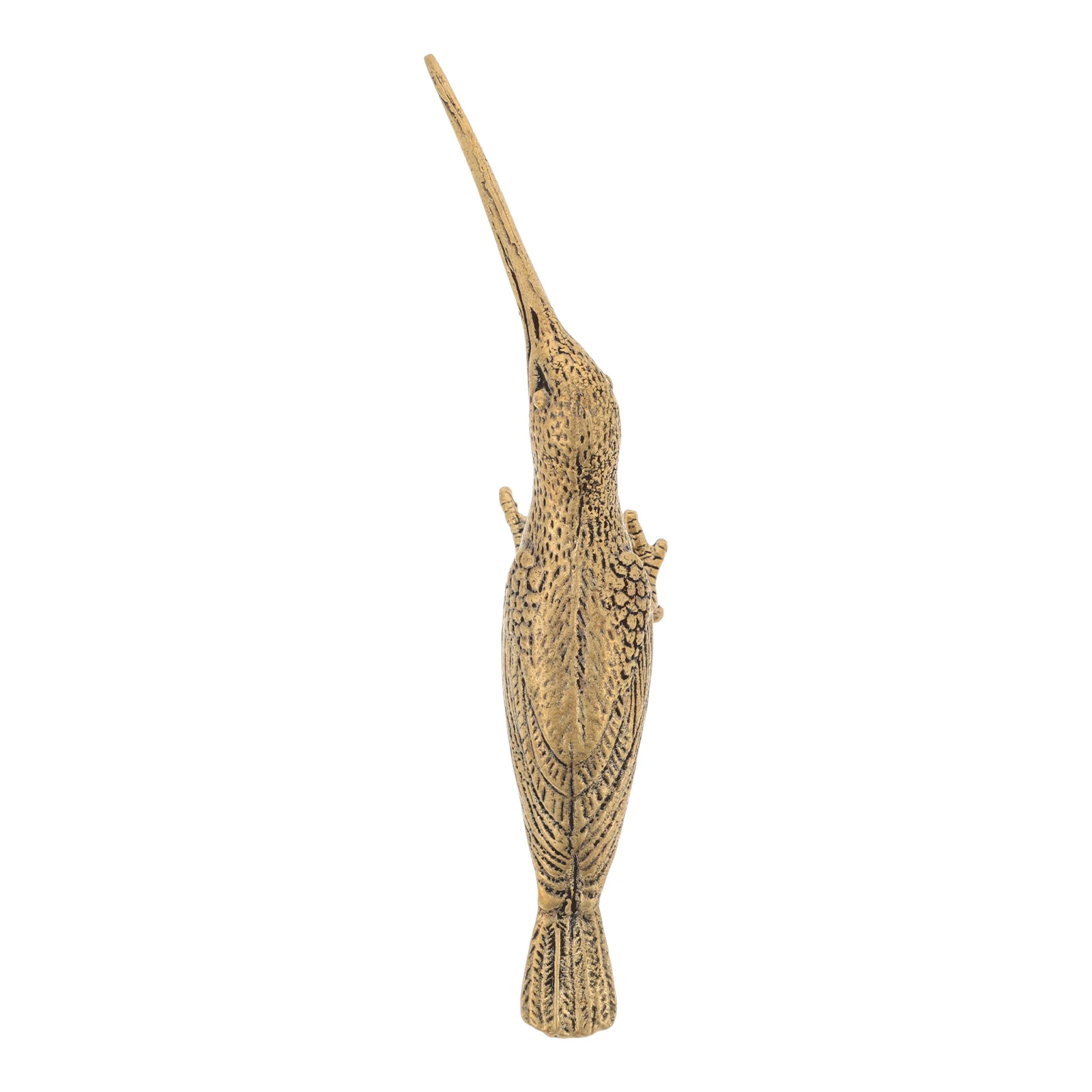 

Brass Hummingbird Figurine Realistic Miniature Bird Statue Office Decor Fine Microcarving Tea Knife Home Ornament