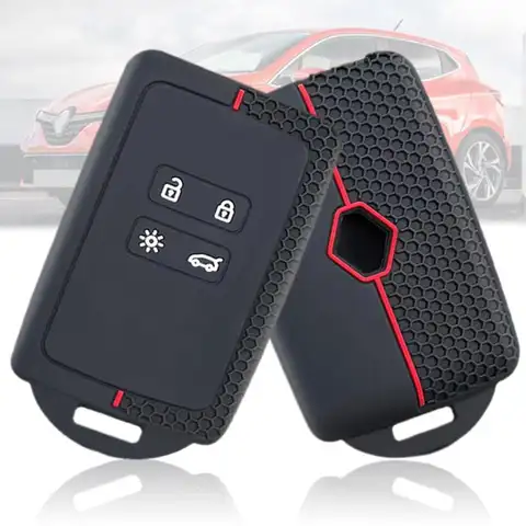 Car Silicone Key Case Cover For Renault Austral Kadjar Clio Megane Captur Arkana Koleos Zoe Scenic Dacia Sandero Duster