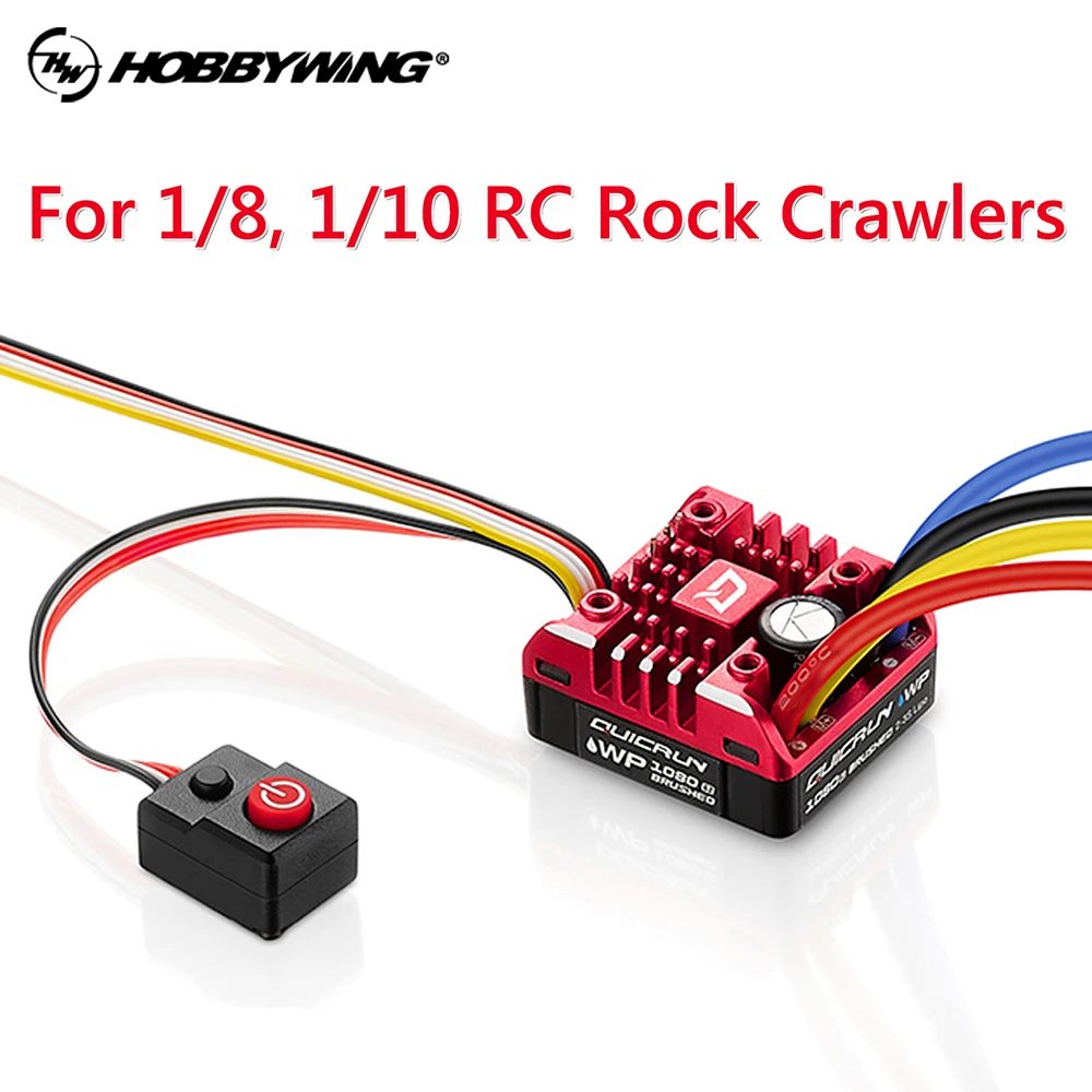 HobbyWing QuicRun 1080 80A Waterproof Brushed ESC for RC Crawler TRX4 SCX10 90046