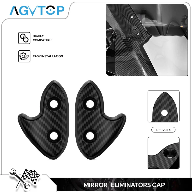 Carbon Fiber Mirror Cap For YZFR1 2015-2019 YZFR1M 2016-2019 Motorcycle r1 r1m Windscreen Mirrors Driven Protective Cover