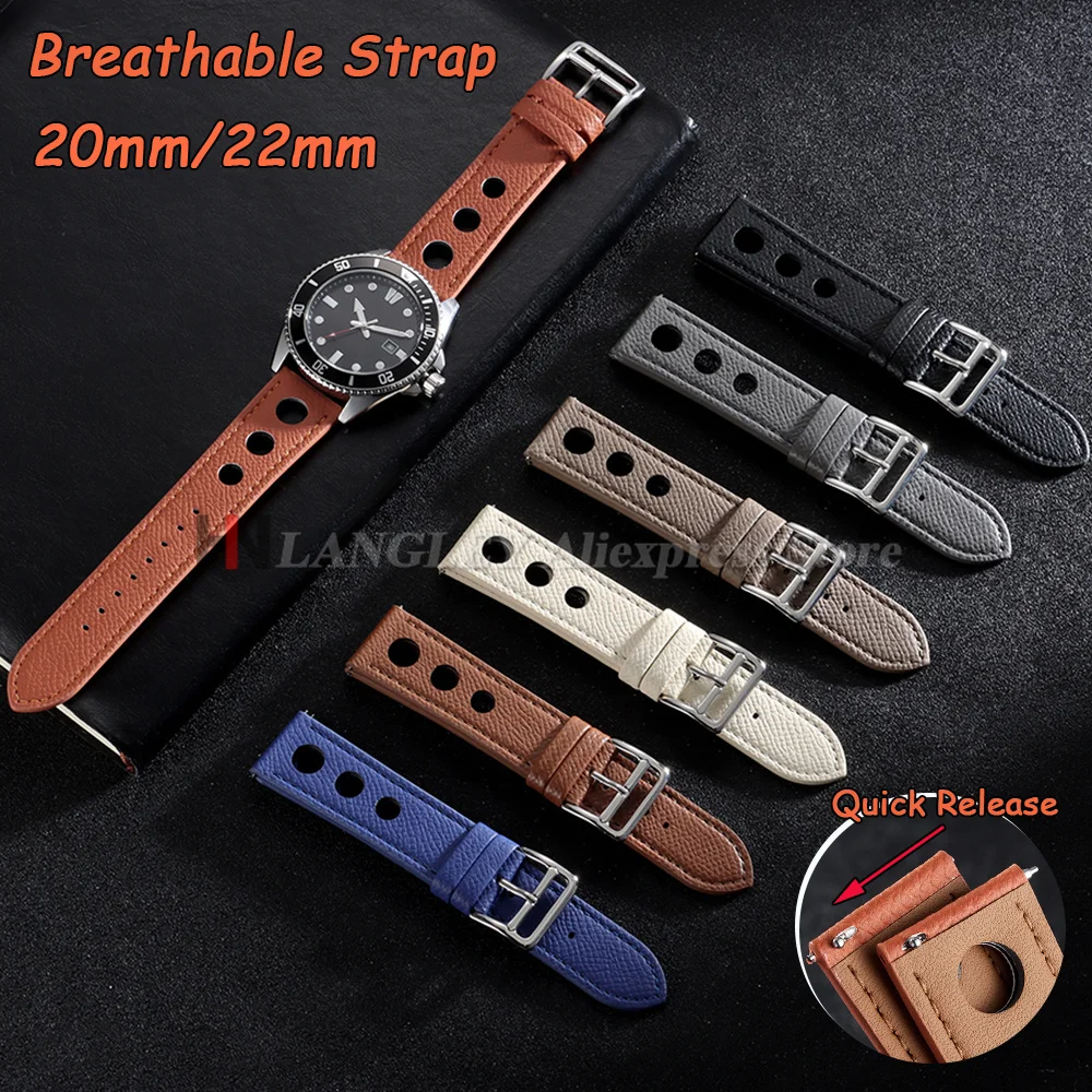 Breathable Strap 20mm 22mm for Samsung Watch7/6/5/4 for Huawei Watch GT6 GT5 GT4 Quick Release WatchBand Black Palm Lines Desing