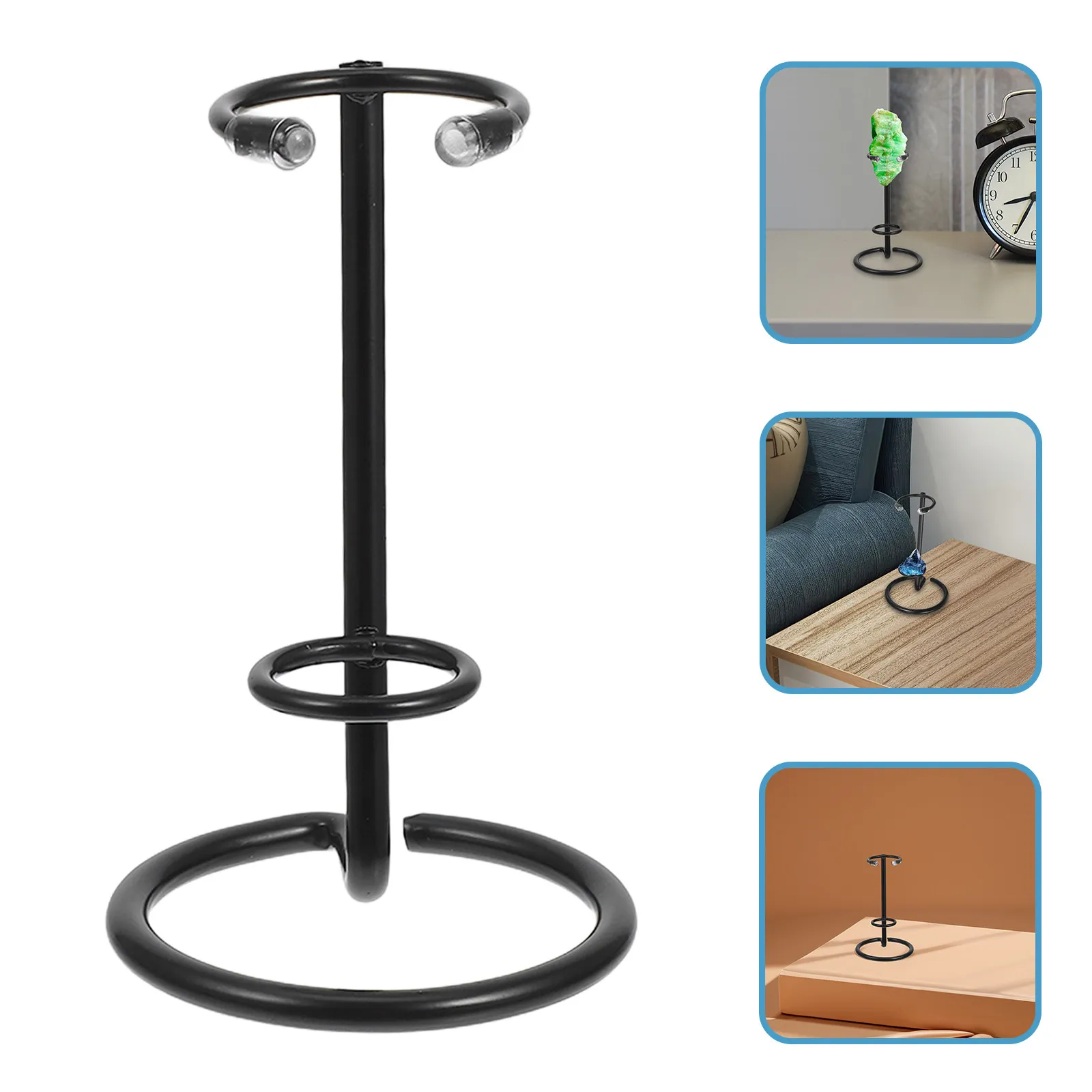 

Metal Crystal Wand Display Stand Sturdy Iron Base for Witch Fairy Wizard Wands Compact Portable Tabletop Decor Stand for Crystal