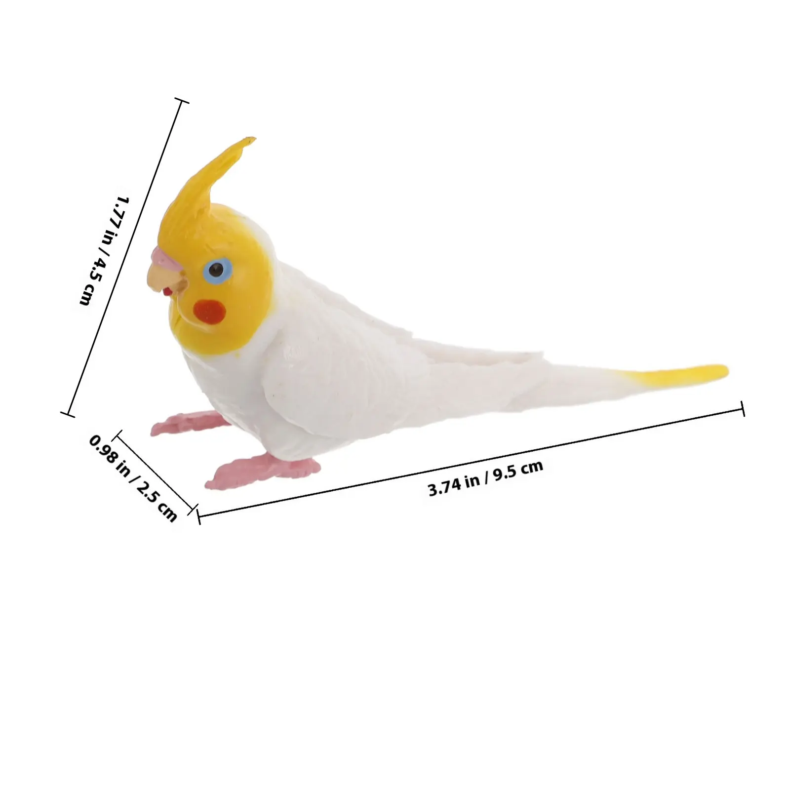Cockatiel Parrot Ornament High Realism Artificial Bird Home Decor Outdoor Display Simulated Parrot Statue Artificial Parrots